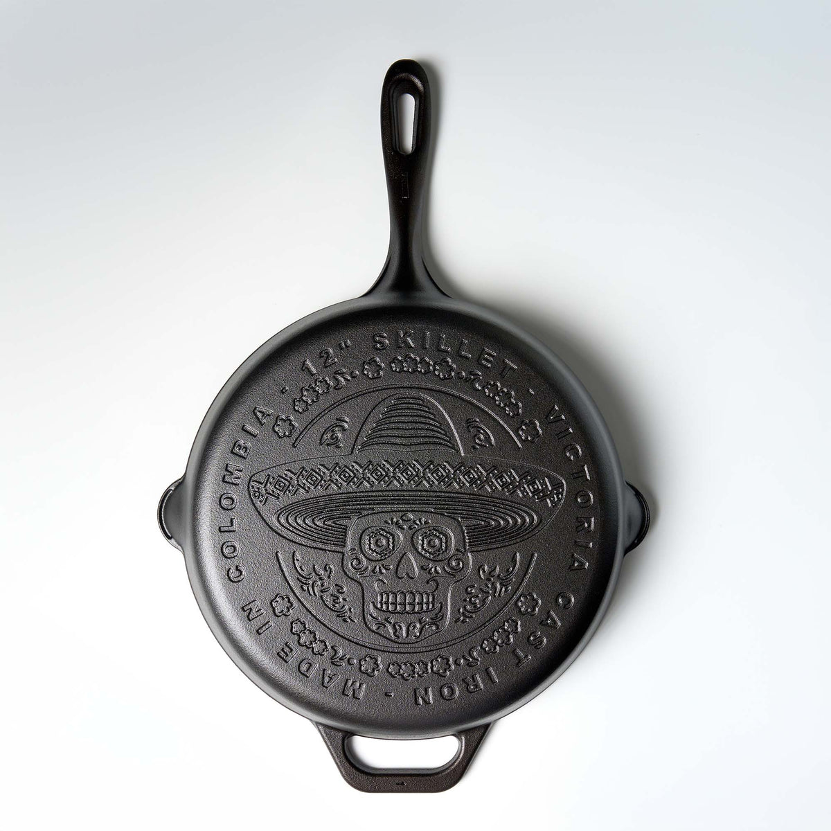 12-Inch Day of Dead Calaca Cast Iron Skillet
