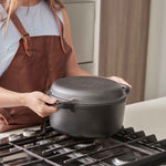 6 Qt Cast Iron Combo Cooker2 Piece Dutch Oven & Skillet Set