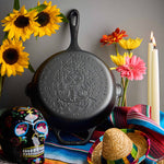 10-Inch Day of Dead Catrina Cast Iron Skillet