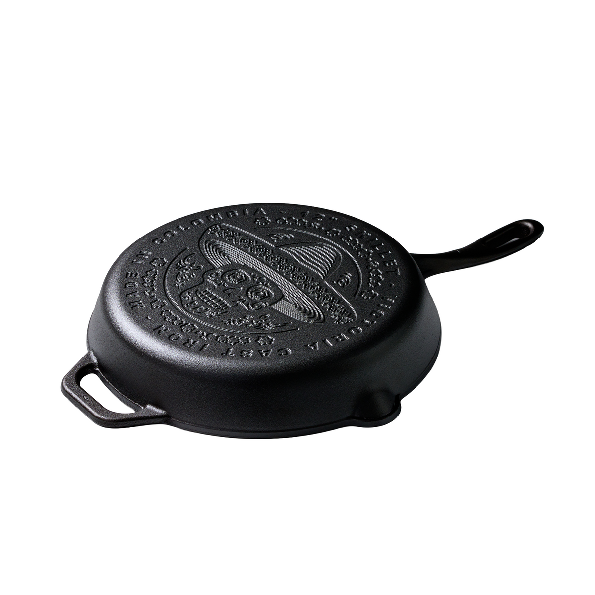 12-Inch Day of Dead Calaca Cast Iron Skillet