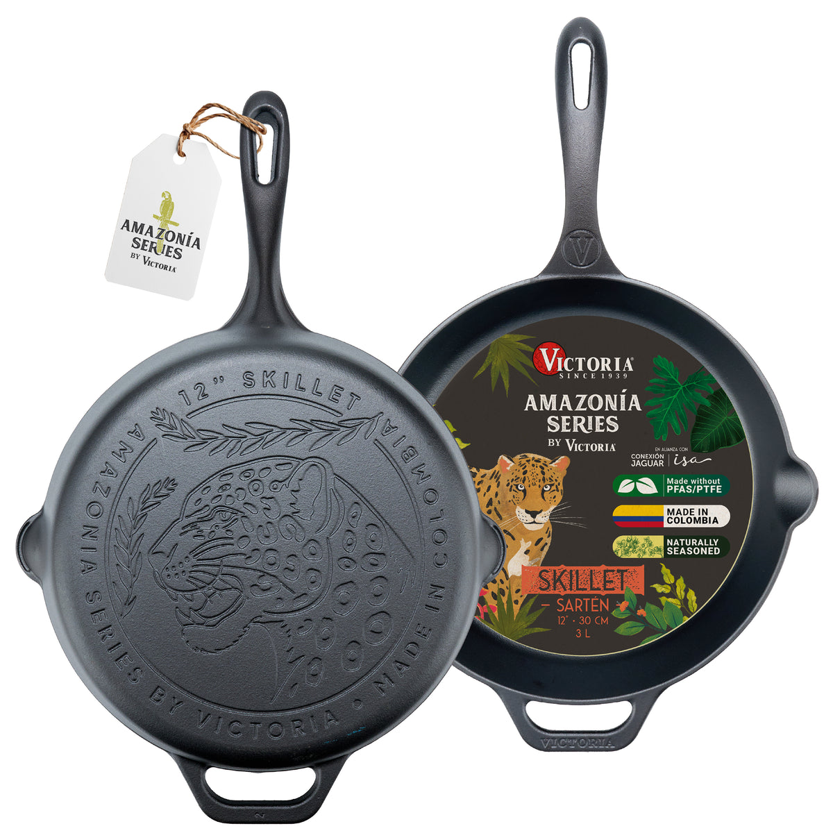 12-Inch Cast Iron Skillet Jaguar