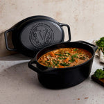 6-Quart Cast Iron Oval Dutch Oven Combo – Bread Baker & Skillet Set