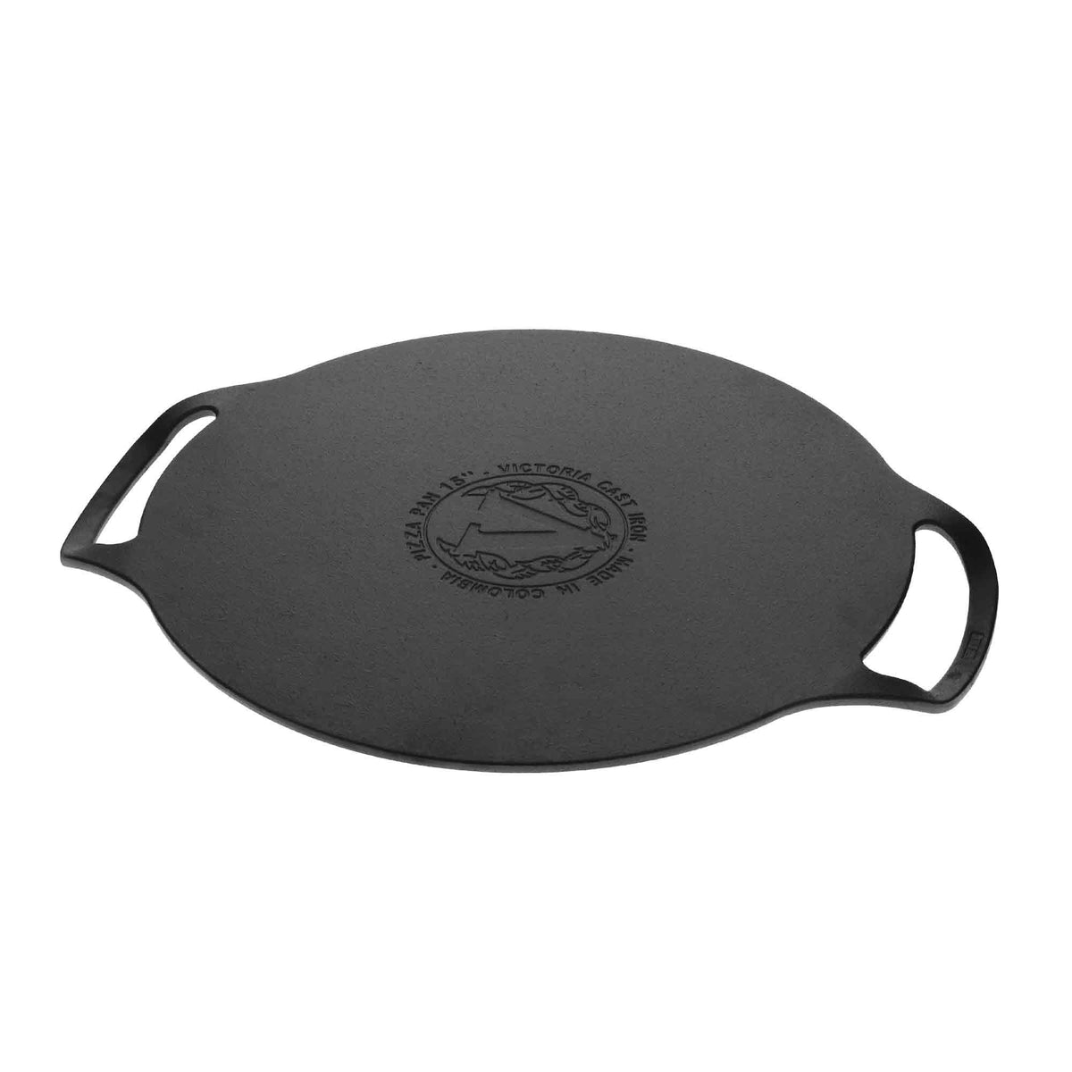 15-Inch Cast Iron Pizza Pan & Comal – Dual Handles