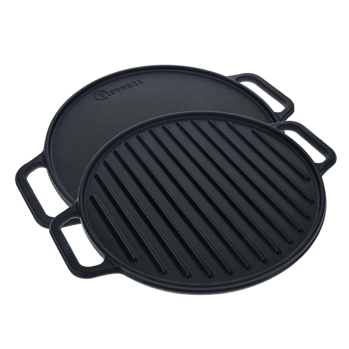 12.5-Inch Round Cast Iron Reversible Grill & Griddle