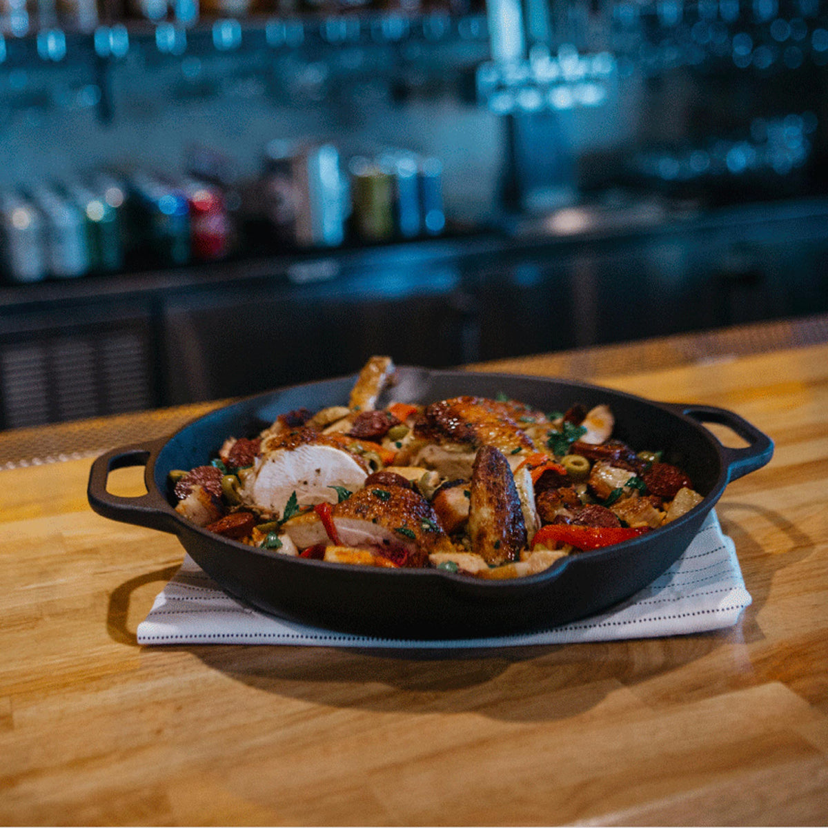 13-Inch Everyday Cast Iron Skillet with Loop Handles