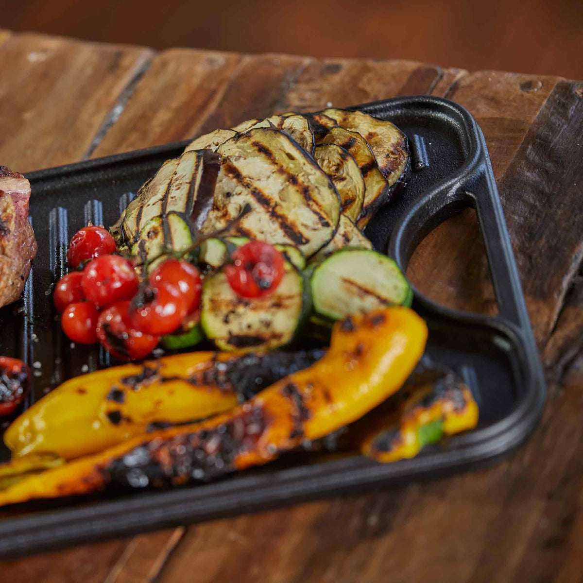 Rectangular Cast Iron Reversible Griddle – 18.5” x 10”