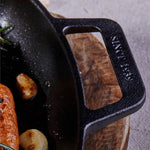 10-Inch Square Cast Iron Grill Pan with Double Loop Handles