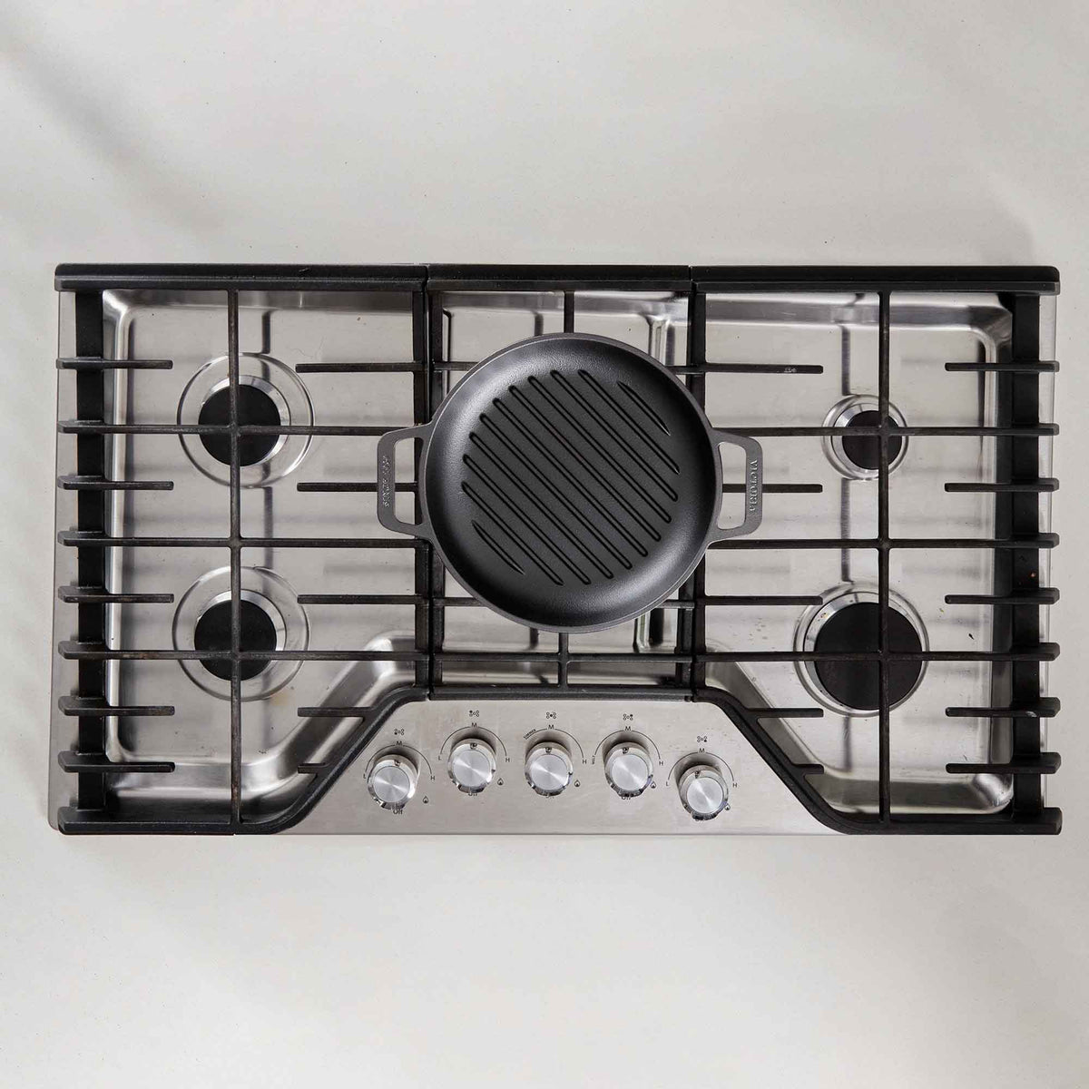 10-Inch Square Cast Iron Grill Pan with Double Loop Handles