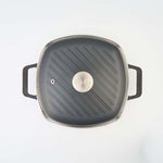 Glass Lid with Stainless Steel Knob for 10" Grill Pan