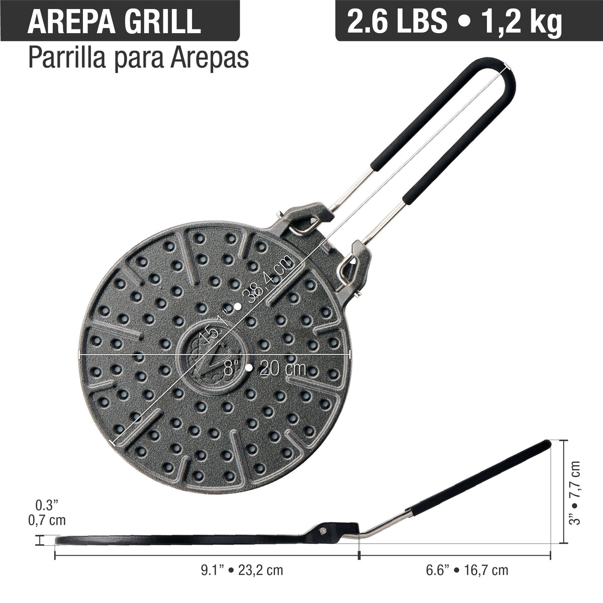 Arepa Grill - Heat Diffusor Cast Iron