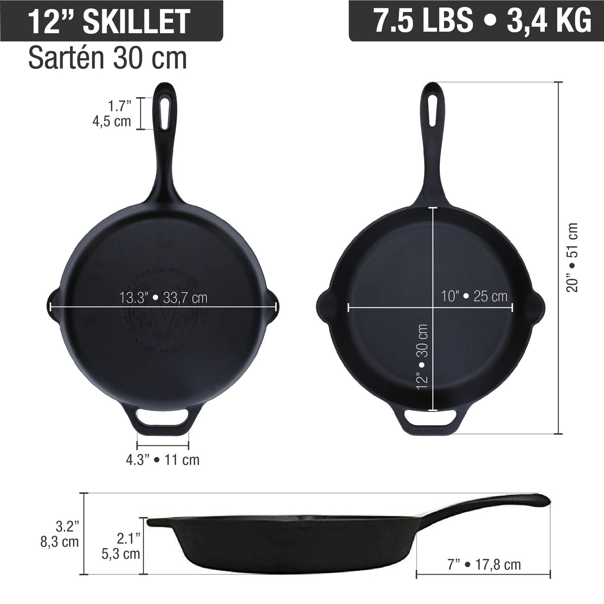 12-Inch Cast Iron Skillet