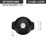 2 QT Cast Iron Dutch Oven with Lid