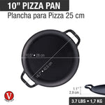10-Inch Cast Iron Comal & Pizza Pan with Dual Loop Handles