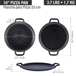 10-Inch Cast Iron Comal & Pizza Pan with Dual Loop Handles