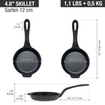 4-Inch Mini Cast Iron Skillet Provoletera