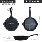6.5-Inch Cast Iron Skillet Piraña