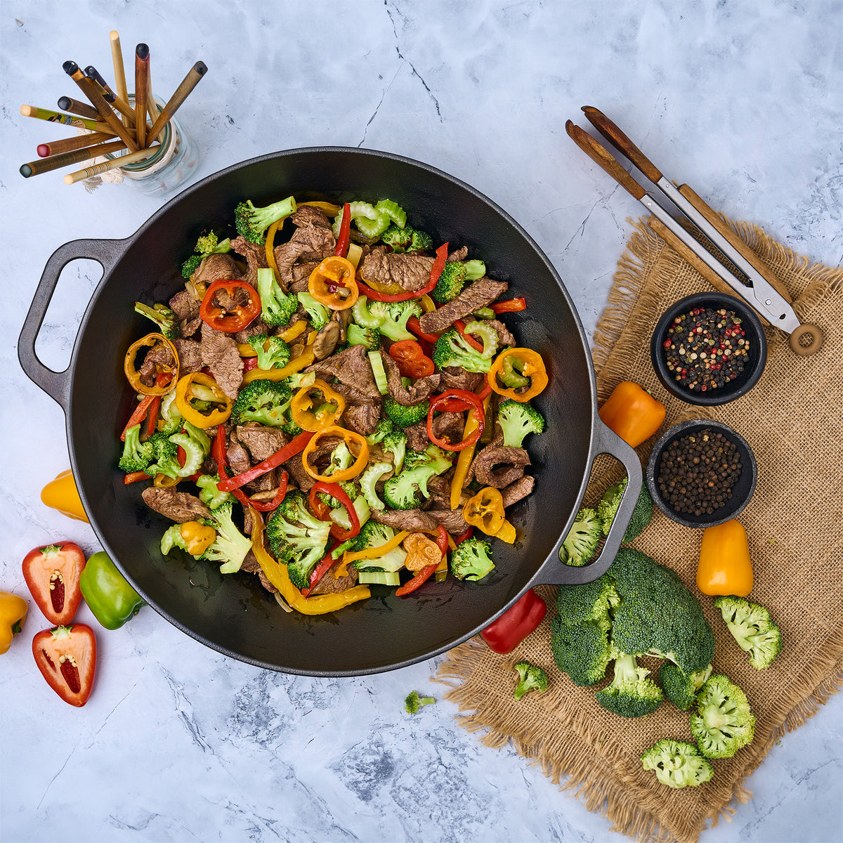 Cast Iron 14-Inch Wok