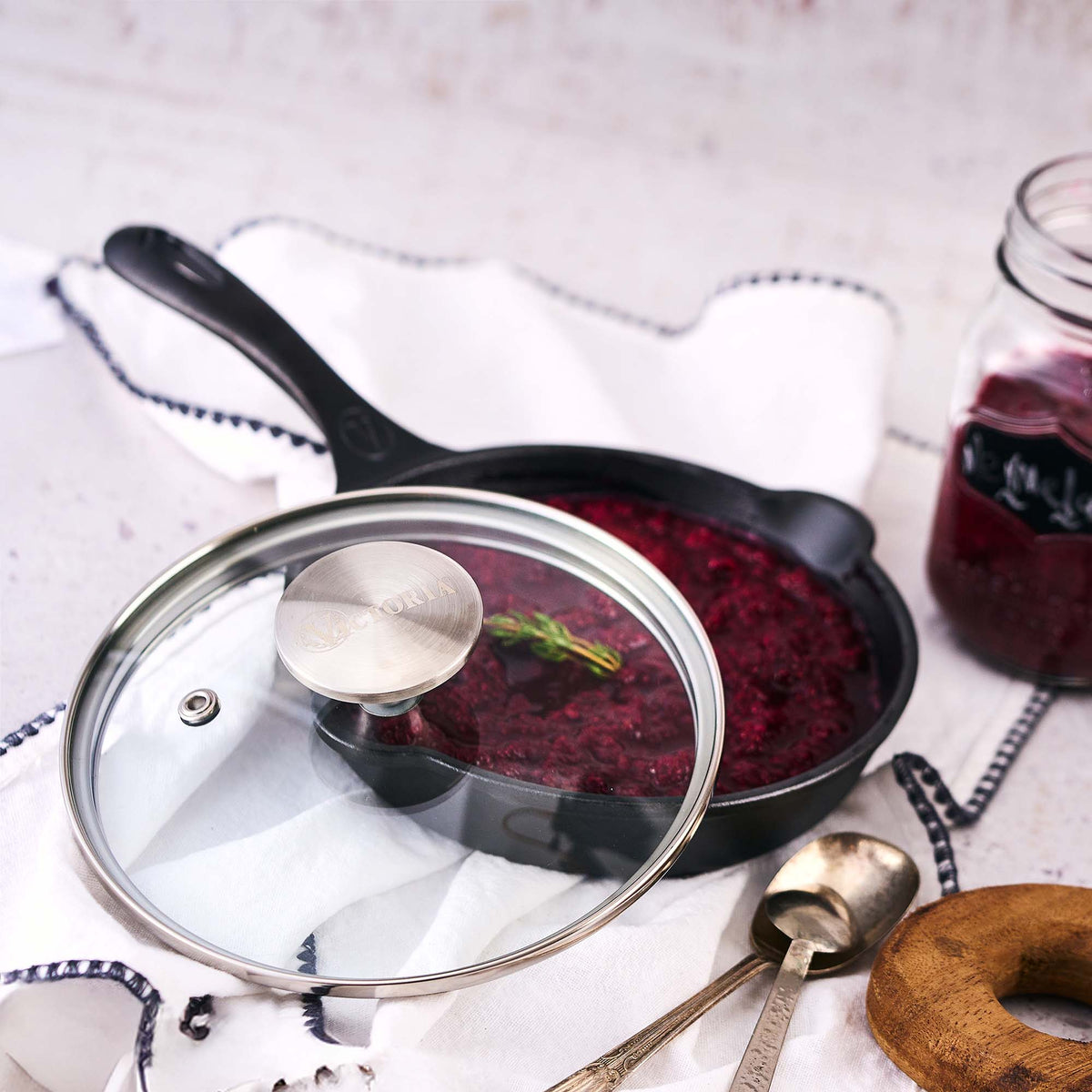 Glass Lid with Stainless Steel Knob for 6.5" Skillet