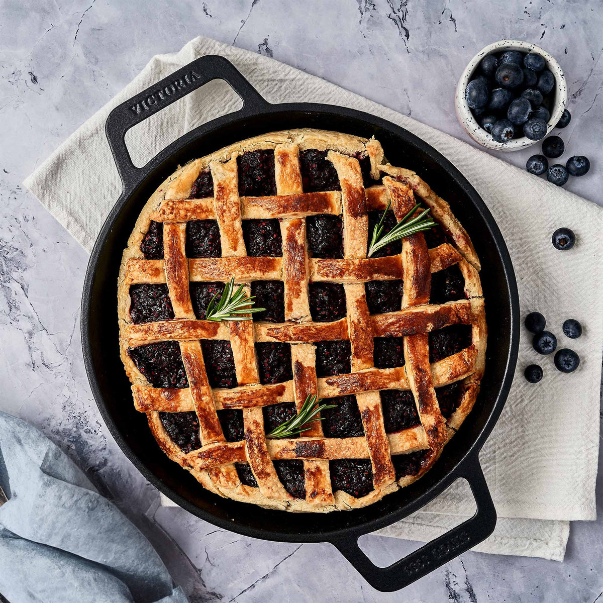 10-Inch Cast Iron Round Skillet with Double Loop Handles