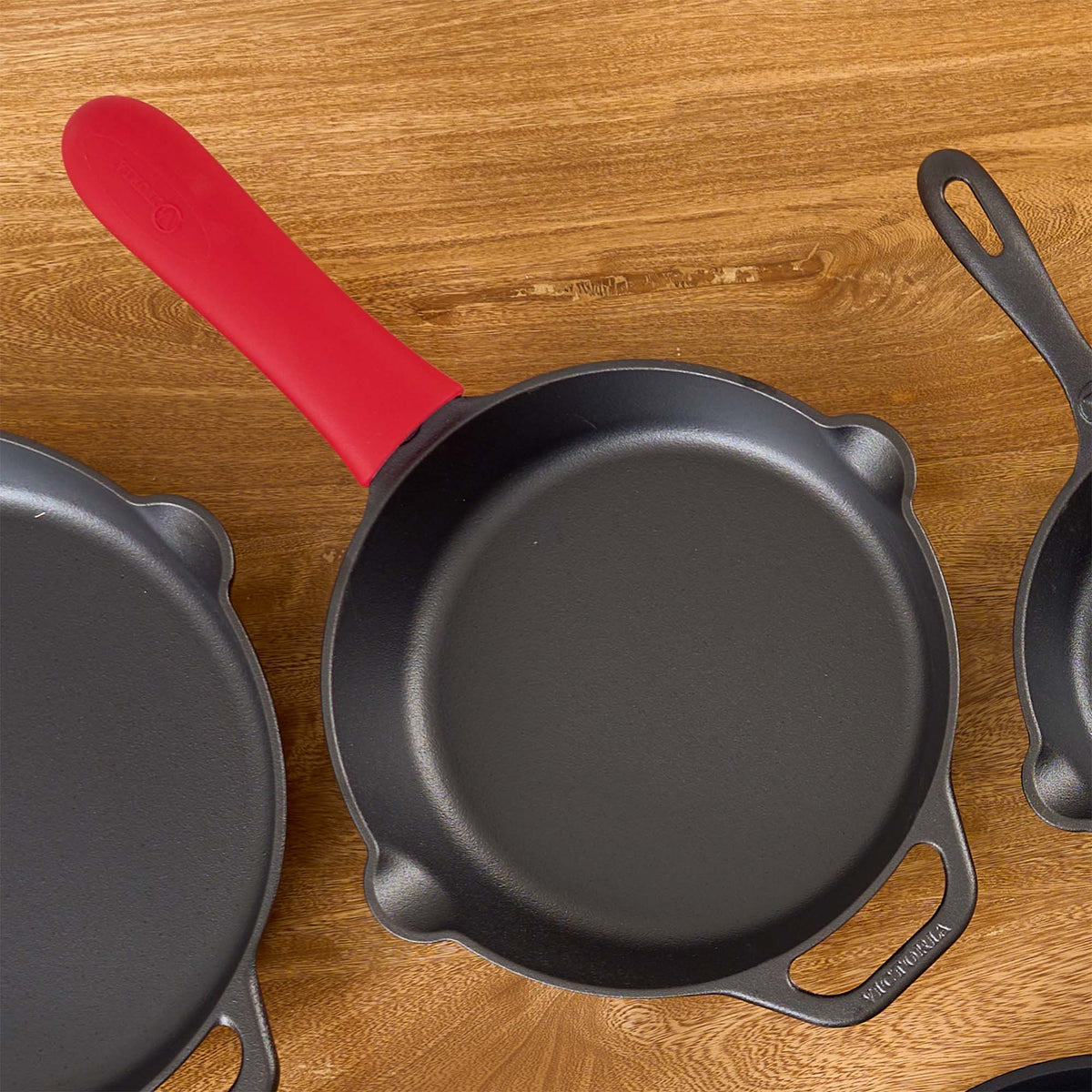 Large Red Silicone Handle Cover – Fits 10” to 12”