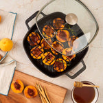 Glass Lid with Stainless Steel Knob for 10" Grill Pan