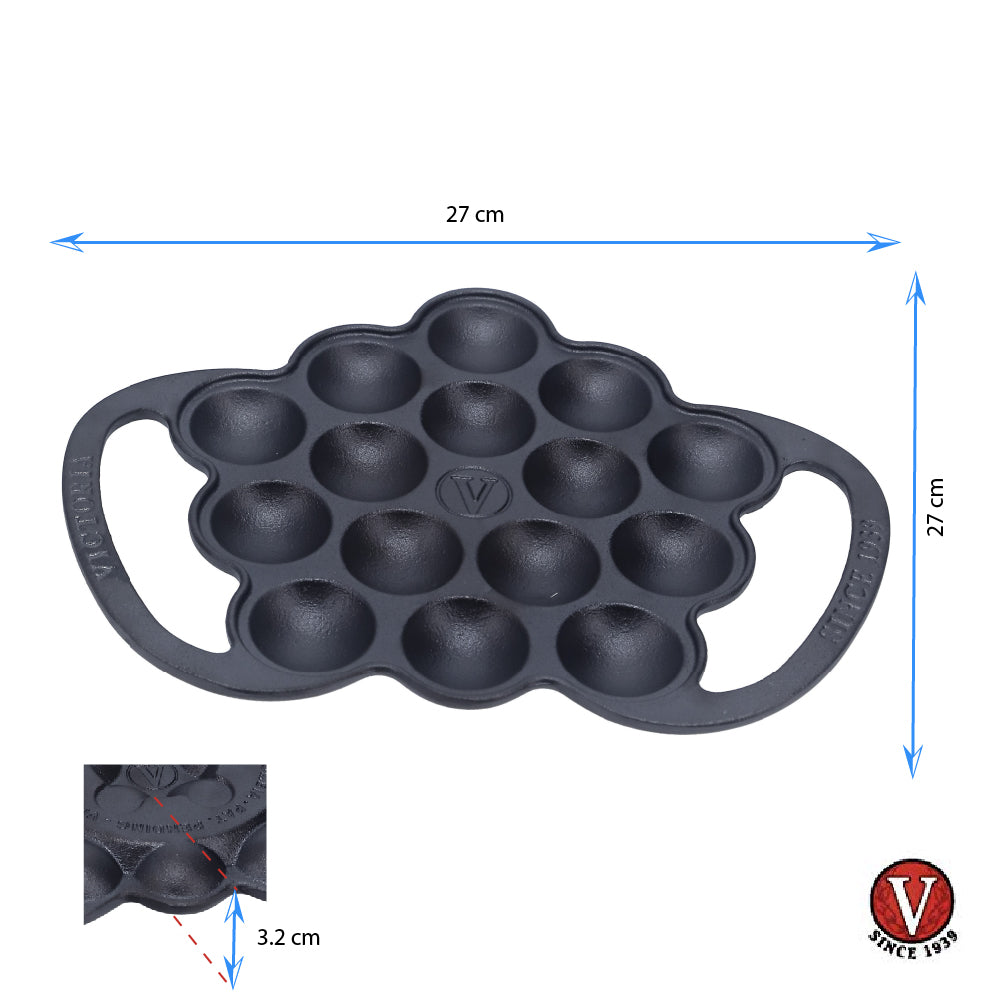 Cast Iron Poffertjes Pancake Pan