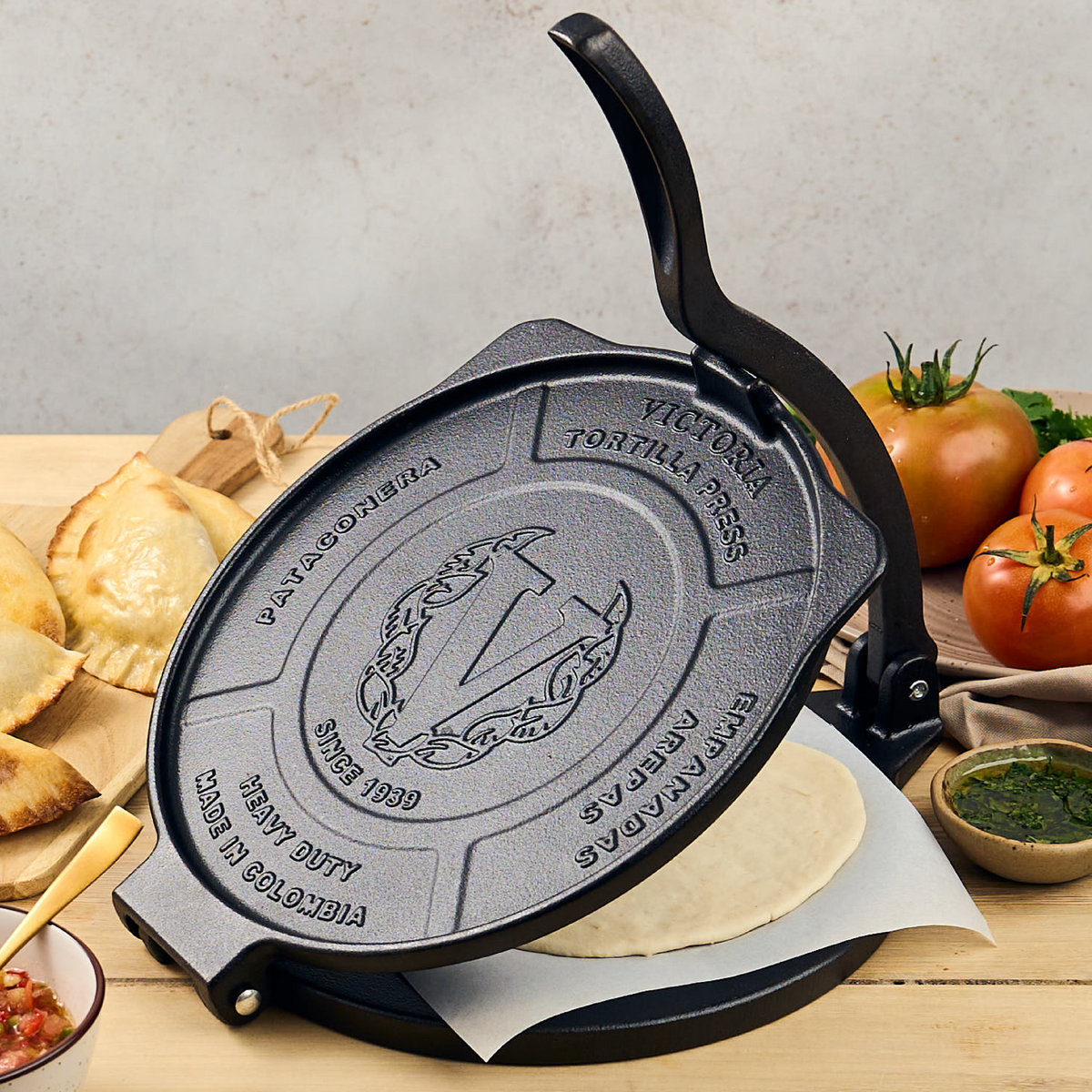 Victoria 10-Inch Tortilla Press, HD Spherrous Iron