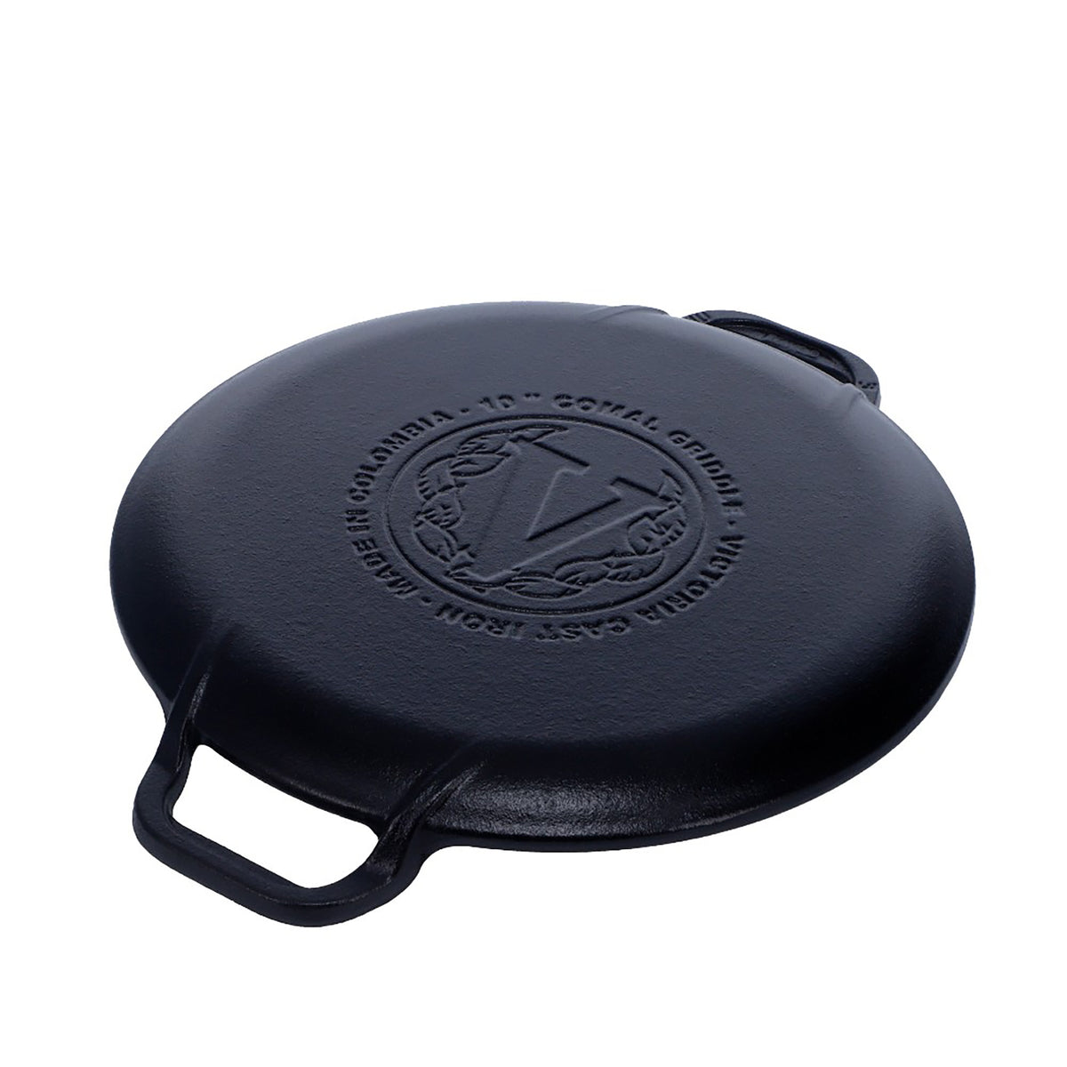 10-Inch Cast Iron Comal & Pizza Pan with Dual Loop Handles