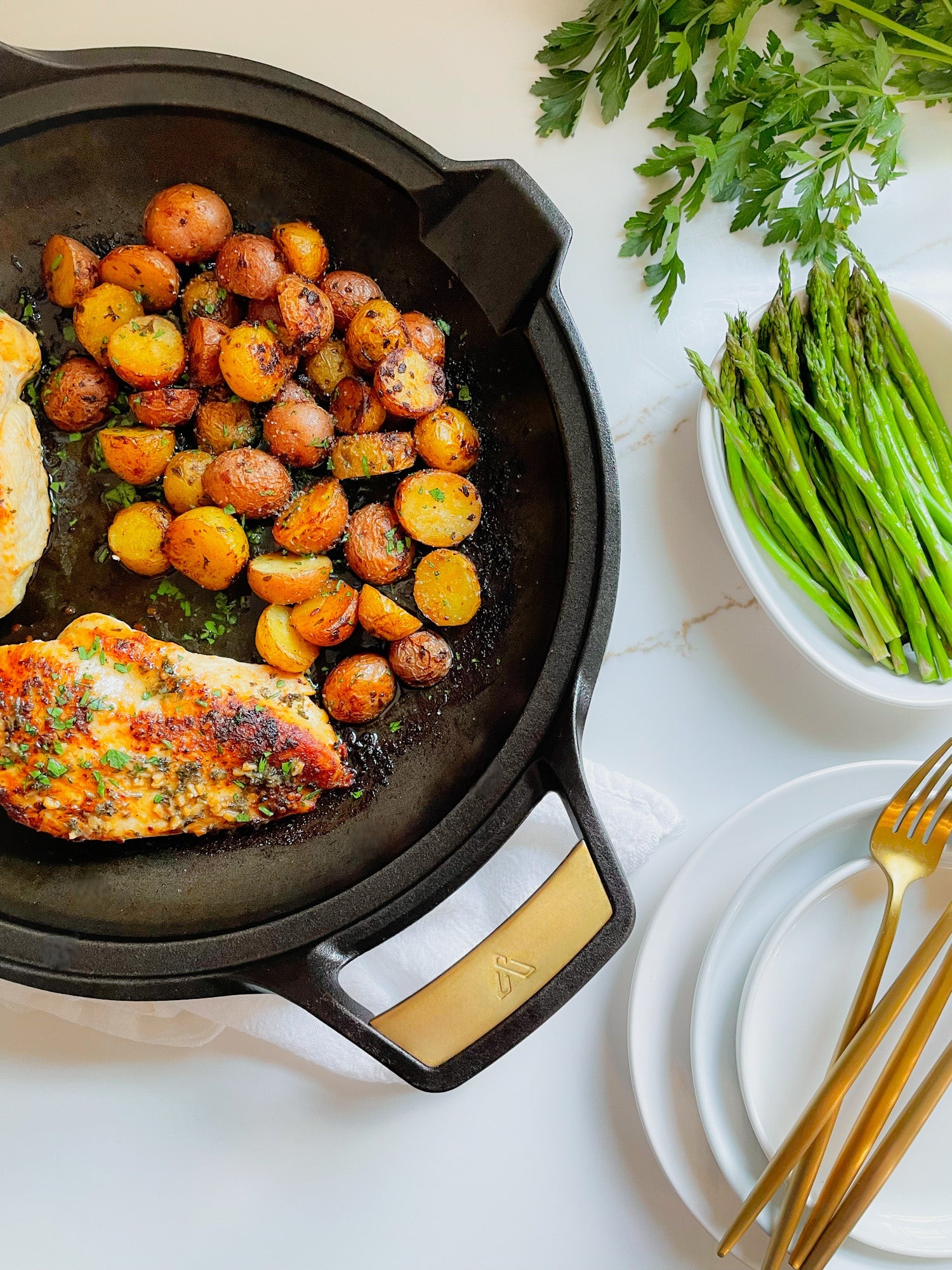 Garlic & Lemon Roasted Chicken with Potatoes