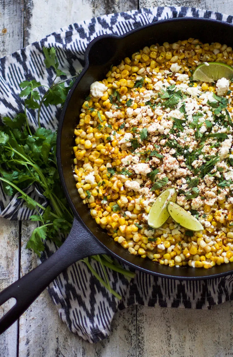 Easy Skillet Mexican Corn on the Cob