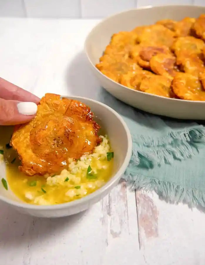 Crispy Tostones by @girlwiththeironcast