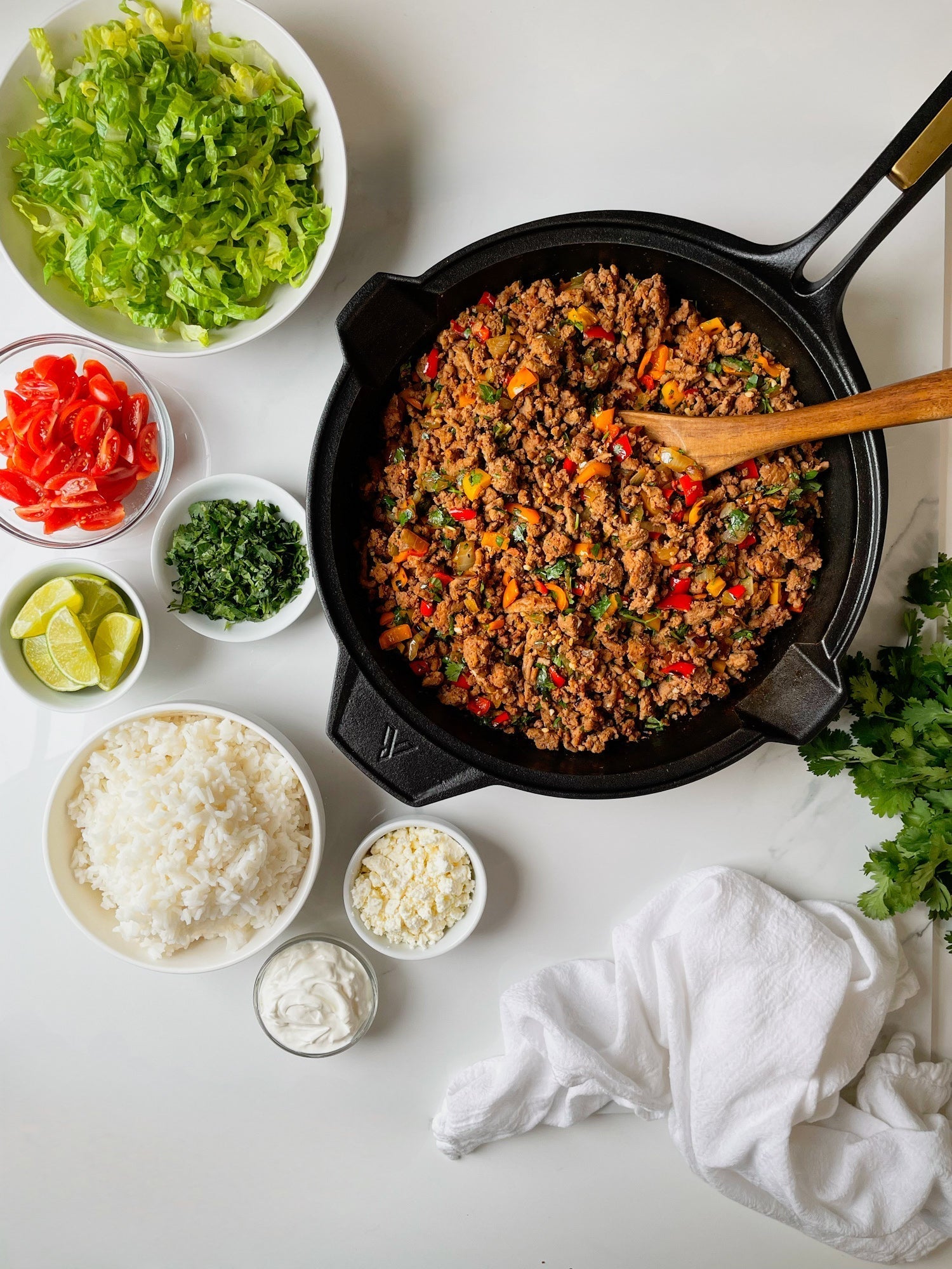 Turkey Fajita Rice Bowls