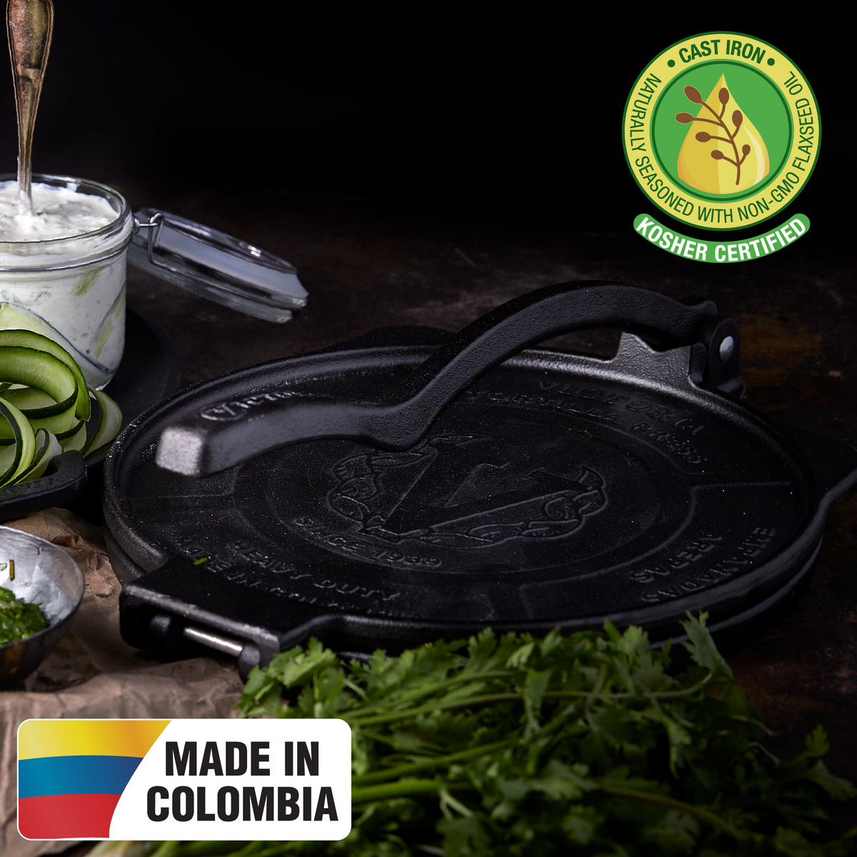 Victoria 10-Inch Tortilla Press, HD Spherrous Iron