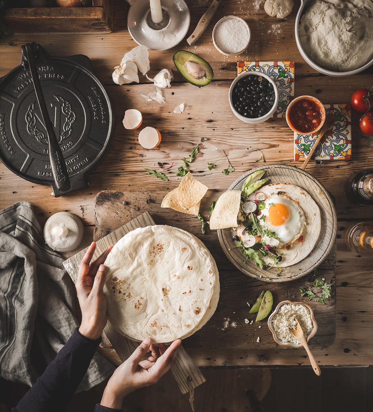 Victoria 10-Inch Tortilla Press, HD Spherrous Iron