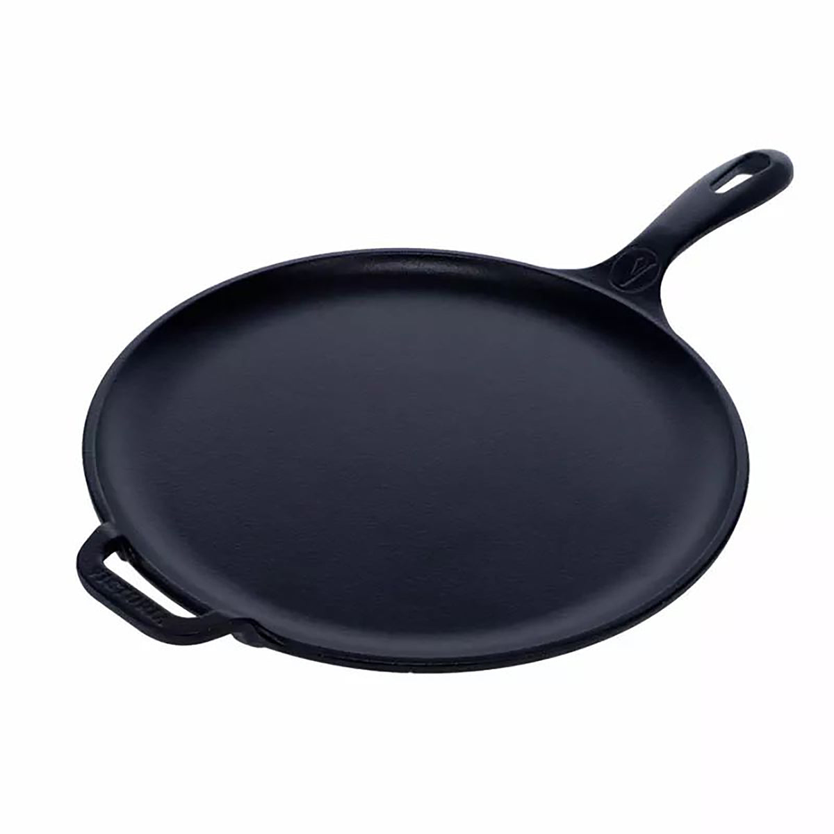 12-Inch Cast Iron Comal & Pizza Pan – Long Handle and Loop Handle