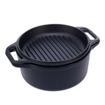 6 Qt Cast Iron Combo Cooker2 Piece Dutch Oven & Skillet Set