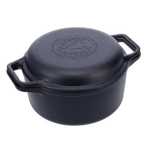 6 Qt Cast Iron Combo Cooker  2 Piece Dutch Oven & Skillet Set