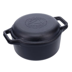 6 Qt Cast Iron Combo Cooker  2 Piece Dutch Oven & Skillet Set