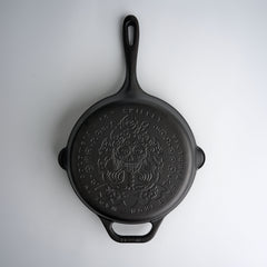 10-Inch Day of Dead Catrina Cast Iron Skillet