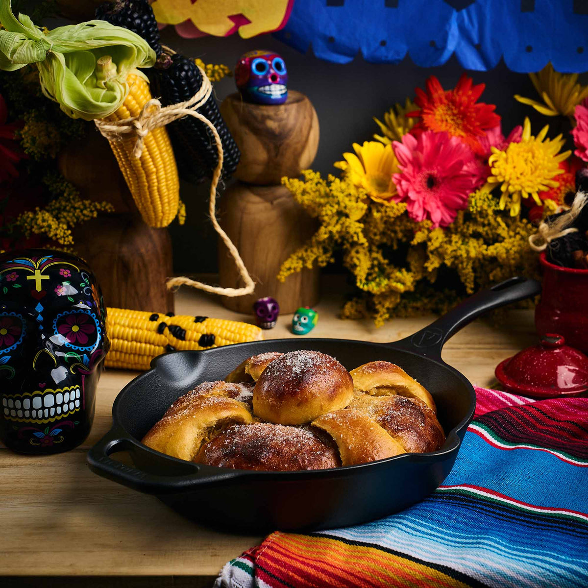 10-Inch Day of Dead Catrina Cast Iron Skillet
