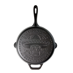12-Inch Day of Dead Calaca Cast Iron Skillet