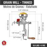 Cast Iron Tinned Grain Grinder/Corn Mill with Low Hopper