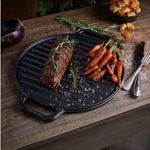 12.5-Inch Round Cast Iron Reversible Grill & Griddle