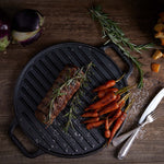 12.5-Inch Round Cast Iron Reversible Grill & Griddle