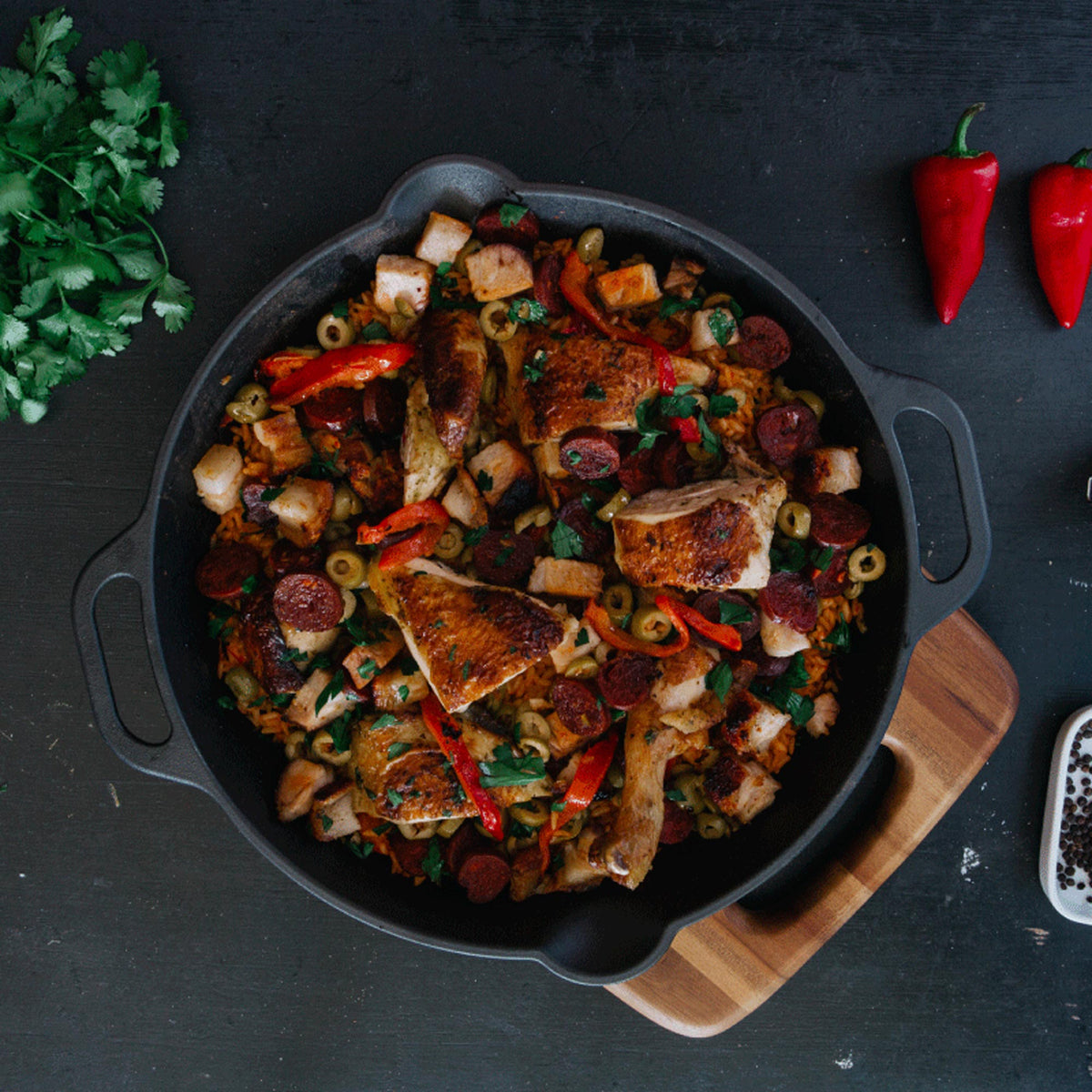 13-Inch Everyday Cast Iron Skillet with Loop Handles
