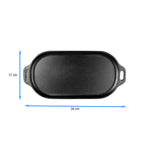 13.5-Inch Rectangular Sizzle Pan and Serving Plate Cast Iron