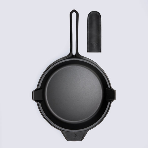 12-Inch Skillet Classic Collection + Leather Handle– Victoria Cookware