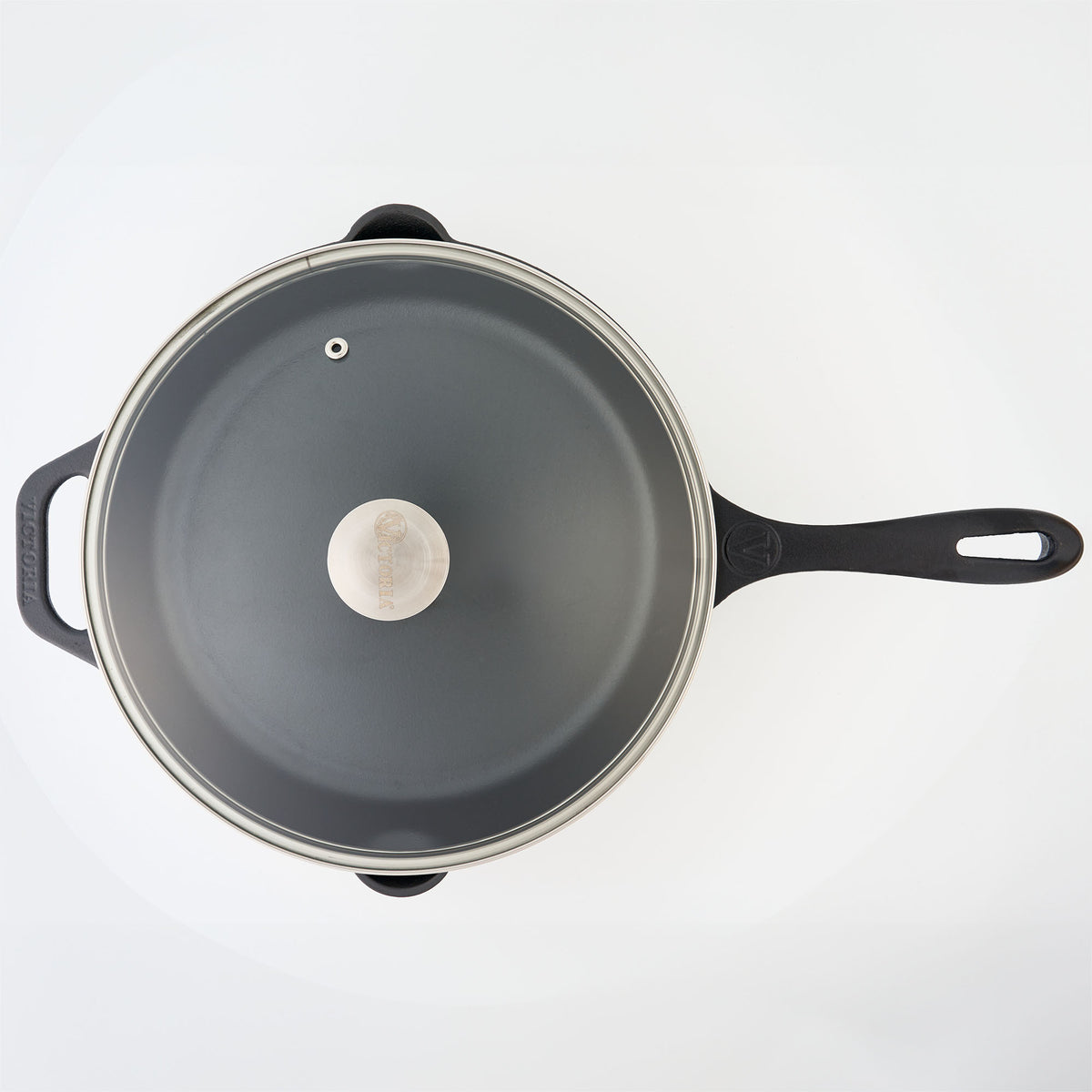 Glass Lid with Stainless Steel Knob for 12" Skillet