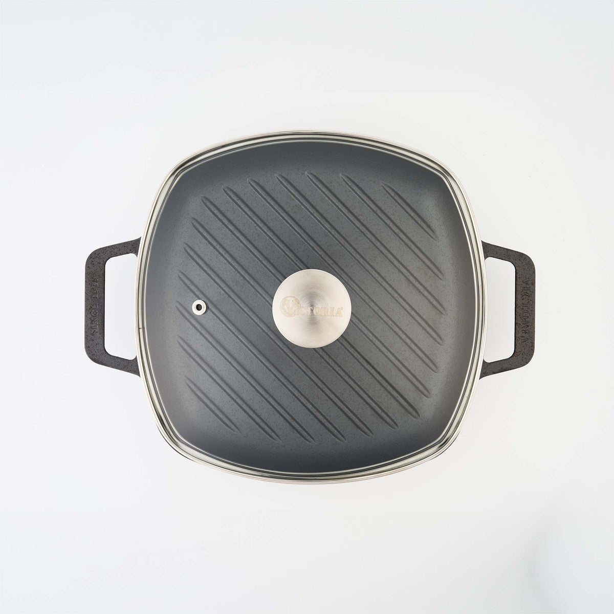 Glass Lid with Stainless Steel Knob for 10" Grill Pan