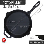 12-Inch Cast Iron Skillet Jaguar